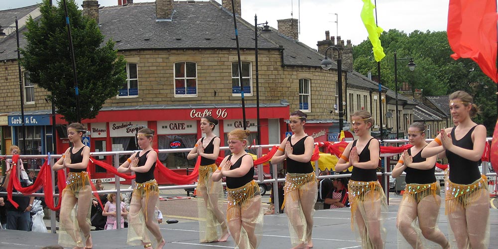A dance workshop being held in Batley, West Yorkshire.